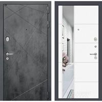 Входная металлическая дверь Лабиринт LOFT с Зеркалом 19 - Белый софт 43494