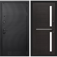 Входная металлическая дверь Лабиринт VOLCANO 02 - Венге, стекло белое 43595