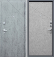 Входная металлическая дверь АСД Дуэт Б Бетон темный | Бетон светлый 7171