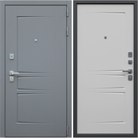 Входная металлическая дверь АСД Челси Силк Титан / Белый матовый 15577