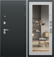 Входная металлическая дверь АСД NEXT-1 | Светлая акация с зеркалом 7166