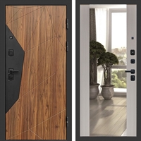 Входная металлическая дверь Авангард фл-252 с зеркалом Лиственница 46814