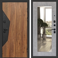 Входная металлическая дверь Авангард фл-251 с зеркалом Бетон светлый 46811