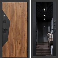 Входная дверь Авангард фл-252 с зеркалом Черный кварц 47123