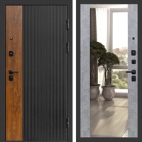 Входная дверь Престиж black фл-252 с зеркалом Бетон темный 47391