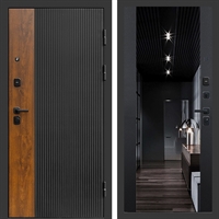 Входная дверь Престиж black фл-252 с зеркалом Черный кварц 47399