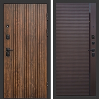 Входная дверь ТВИСТ фл-248 Шоколад, черная вставка 47466