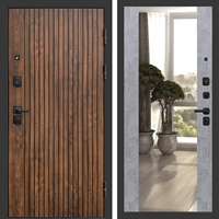 Входная дверь ТВИСТ фл-252 с зеркалом Бетон темный 47459