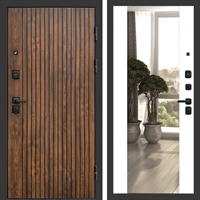 Входная дверь ТВИСТ фл-252 с зеркалом Белый матовый 47462