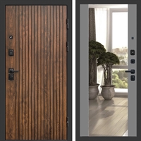 Входная дверь ТВИСТ фл-252 с зеркалом Грей софт 47468