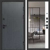 Входная дверь Гермес с зеркалом фацет Белый софт 47539