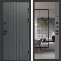 Входная дверь Гермес с зеркалом фацет Грей софт 47540