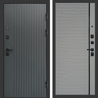 Входная дверь Гермес фл-248 Грей софт, черная вставка 47533