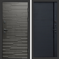 Входная дверь Ривьера фл-248 Черный кварц, вставка черный молдинг 47589