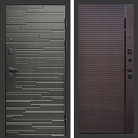 Входная дверь Ривьера фл-248 Шоколад, черная вставка 47603