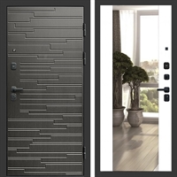 Входная дверь Ривьера фл-252 с зеркалом Белый матовый 47599