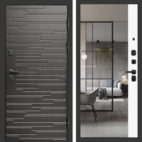 Входная дверь Ривьера с зеркалом фацет Белый софт 47608