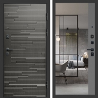 Входная дверь Ривьера с зеркалом фацет Грей софт 47609