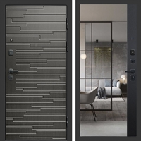 Входная дверь Ривьера с зеркалом фацет Черный кварц 47610