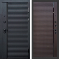 Входная дверь Феррони фл-248 Шоколад, черная вставка 47739