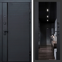 Входная дверь Феррони фл-252 с зеркалом Черный кварц 47740