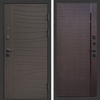 Входная дверь Сицилия фл-248 Шоколад, черная вставка 47807