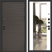 Входная дверь Сицилия фл-252 с зеркалом Белый матовый 47803