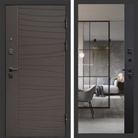 Входная дверь Сицилия с зеркалом фацет Черный кварц 47814