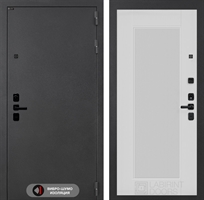 Входная металлическая дверь Лабиринт ACUSTIC 30 - Белый рельеф софт 48111