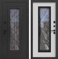 Входная дверь BN-11 Тепло про со стеклопакетом Белый софт 44648