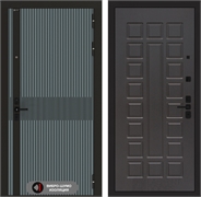 Входная металлическая дверь Лабиринт ISSIDA 04 - Венге 48803