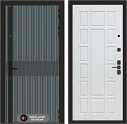 Входная металлическая дверь Лабиринт ISSIDA 12 - Белое дерево 48807