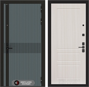 Входная металлическая дверь Лабиринт ISSIDA 03 - Сандал белый 48789