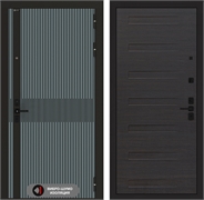 Входная металлическая дверь Лабиринт ISSIDA 14 - Эко венге горизонтальный 48816