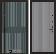 Входная металлическая дверь Лабиринт ISSIDA 29 - Серый рельеф софт 48820