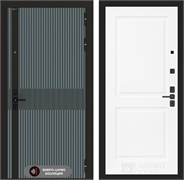 Входная металлическая дверь Лабиринт ISSIDA 11 - Белый софт 48779