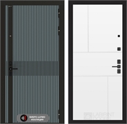 Входная металлическая дверь Лабиринт ISSIDA 21 - Белый софт 48781
