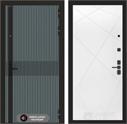 Входная металлическая дверь Лабиринт ISSIDA 24 - Белый софт 48782