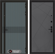 Входная металлическая дверь Лабиринт ISSIDA 24 - Графит софт 48785