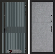 Входная металлическая дверь Лабиринт ISSIDA 21 - Бетон светлый 48790