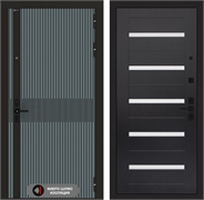 Входная металлическая дверь Лабиринт ISSIDA 01 - Венге, стекло белое 48798