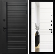 Входная дверь Интеко Агат Сити Белый мат - с зеркалом 48895