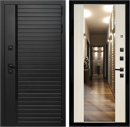 Входная дверь Интеко Агат сб-16 Сандал белый - с зеркалом 48903