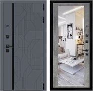 Входная дверь Интеко Верона Бетон светлый - с зеркалом 48925