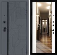 Входная дверь Интеко Верона сб-16 Белый мат - с зеркалом 48929