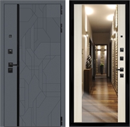 Входная дверь Интеко Верона сб-16 Сандал белый - с зеркалом 48931