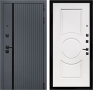 Входная дверь Интеко Агат Графит мс-100 Белый мат 48968