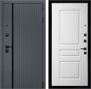 Входная дверь Интеко Агат Графит Классика Белый мат 48971