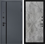 Входная дверь Интеко Агат Графит Лучи Бетон светлый 48974