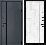 Входная дверь Интеко Агат Графит Эверест Белый мат 48977